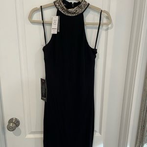 Bebe, size medium, halter dress with sequined collar